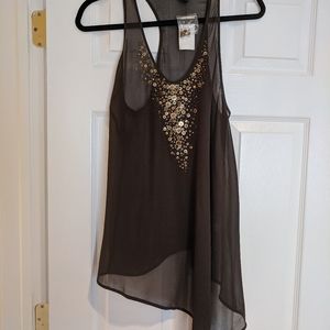 Silk Beaded Tank Top